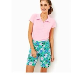 Lilly Pulitzer UPF 50+ Luxletic 9" Reid Short in Spearmint Golf Till You Drop 10